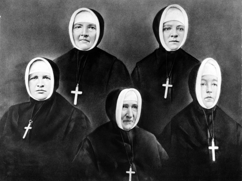 Black and white photo of Sisters of Providence, 1873
