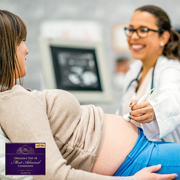 Patient receiving an ultrasound